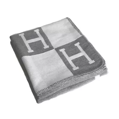 Gray Merino Wool Blanket Cashmere Plaid Throws 67  X 53  • $42.27