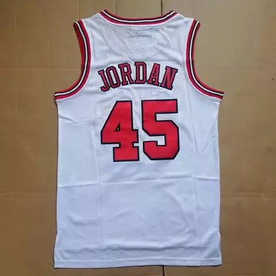 Red White 1995 Legend Throwback Mens #45 Jordan Basketball Jersey All Stitched • $22.99