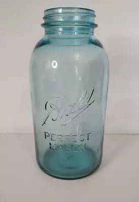 Vintage  BALL PERFECT MASON BLUE 2 QUART Canning Jar Half Gallon • $12