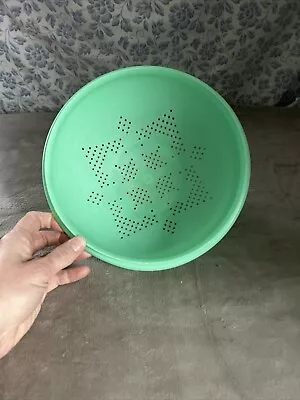 Vintage Tupperware Made In USA Green 339-3 Colander Strainer • $9.49