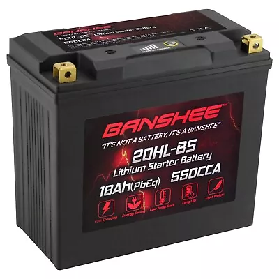 Banshee 20L-BS LiFePO4  Battery For Harley Davidson FXDRS FXDR 114 2019 To 2019 • $181.25