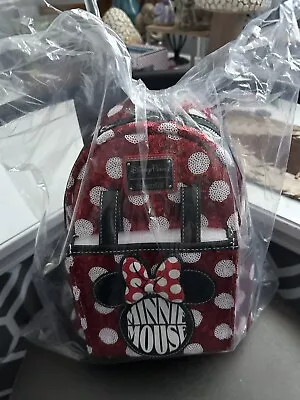Loungefly Mini Backpack Disney Sequin Minnie Mouse • $30