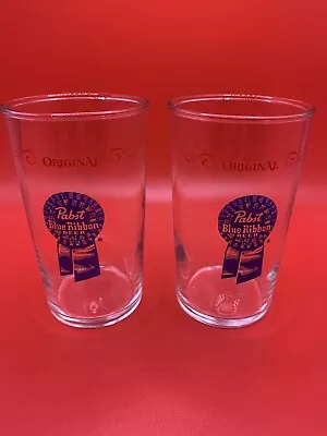 1960's Pabst Blue Ribbon Original PBR 6 Oz Glass Beer Short 4-1/4  Tall • $12.75