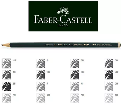 Faber - Castell Pencil 9000 - Hardness H 2h Hb B - Choose • $1.45
