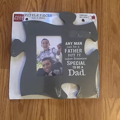 P. Graham Dunn Gray Puzzle Piece Photo Picture Frame - Fatherhood Theme • $15