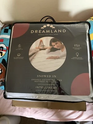 £26 • Buy Dreamland Intelliheat Snowed In Heated Protector King Dual Control 200 X 150 Cm