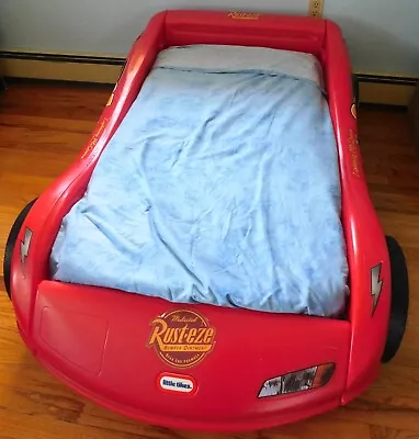 Little Tykes Red Racing Car Bed With Mattress Good Condition • $124.99