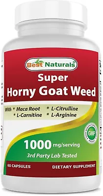 Best Naturals Horny Goat Weed With Maca Root 60 Capsules • $9.99