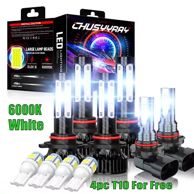 For Corvette C5 1997-2004 Combo 6X Front LED Headlight High Low Beam Bulbs 6K • $29.99