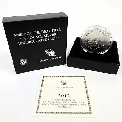 2012 P Chaco Culture National Park 5 Oz Silver OGP COA SKU:CPC2589 • $249.99