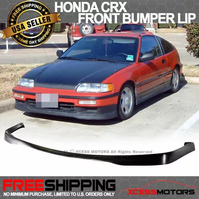 $59.99 • Buy Fits 90-91 Honda CRX Si Coupe Type R Unpainted Front Bumper Lip Spoiler - PU