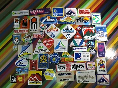 Vtg 1970s 1980s Ski Skiing Sticker - France Alpes 7 Laux Tignes Orres Savoie + • $14