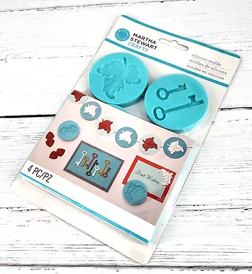 Martha Stewart Silicone Moulds 4 Pack Crafters Clay For Cards And Scrapbooking • £8.95