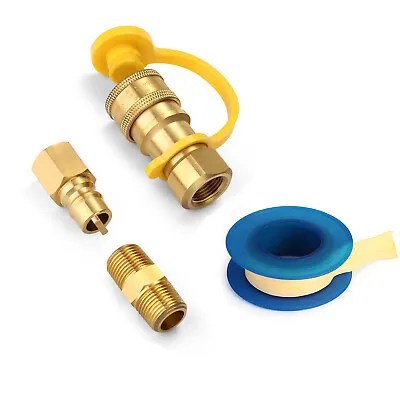 3/8 Inch LP Gas Propane Hose Natural Gas Quick Connect Fittings Disconnect Kit • $14.99