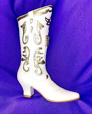 Nostalgia Popular Import Mini Cowboy White W/gold Boot • $14