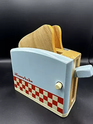 Le Toy Van Honeybake Wooden Toaster - 2 Slices Of Bread - Kitchen Toy Play Food • £14.99