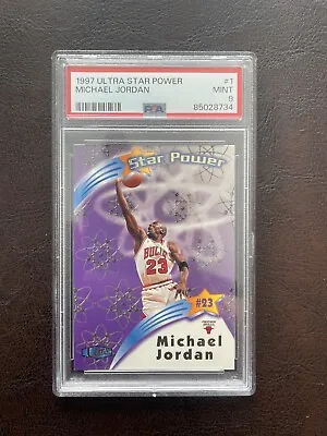 1997-98 Ultra Star Power #1 Michael Jordan Chicago Bulls HOF PSA 9 MINT • $119.99