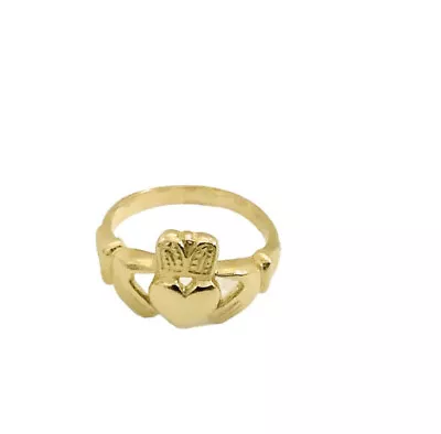 14k.    Yellow   Gold   Ladies Claddagh Ring Size 6 • $356.40