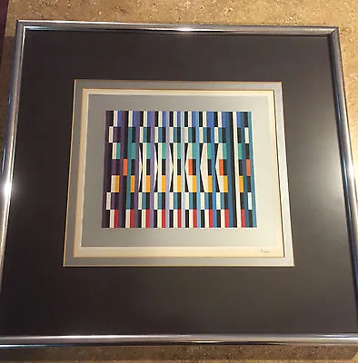 Yaacov Agam Framed HAND SIGNED NUMBERED Serigraph LIMITED FINE ART • $1975