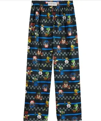 MARIO Kart Pajamas Boys 7/8 NeW Mario Sleep Pants Donkey Kong Pjs LUIGI NWT • $16.99