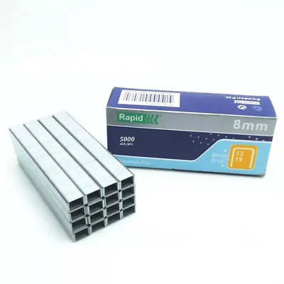 £9.99 • Buy Rapid Door Type Fine Wire Staples 5000pcs 8mm W- 10.6mm X L- 8mm X D- .7mm 1008F