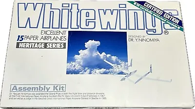 Vtg White Wings Certified Paper Airplanes Kit Dr Yasuaki Ninomiya ‘88 Complete • $29.99