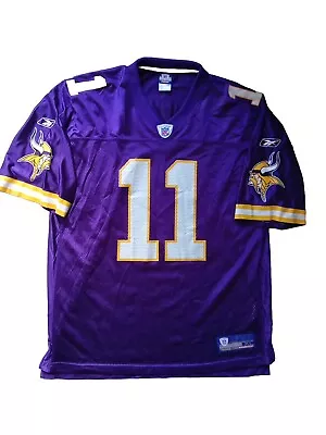 Daunte Culpepper Minnesota Vikings Jersey Men's XL Reebok NFL #11 Purple Korea • $38.99