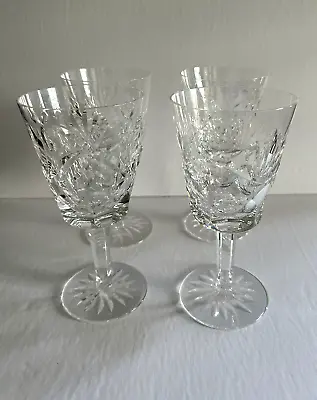 $40 • Buy Set Of 4 Signed WATERFORD ASHLING Water Goblets / Glasses ~ 6 7/8 