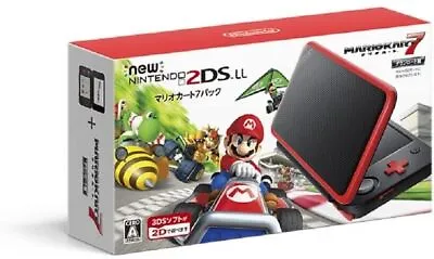 USED Japanese New Nintendo 2DS XL LL Mario Kart 7 RED BLACK With All Items • $356.61