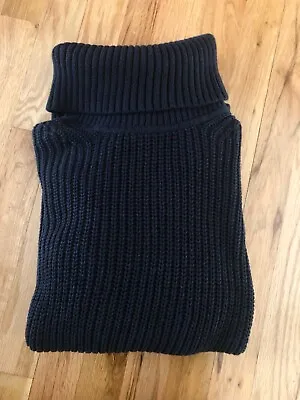 GAP Maternity Turtleneck Sweater Cotton Oversized Chunky Knit Size Medium Black • $11.99
