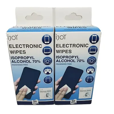 IJOY Lot Of 2 100 Electronic Wipes Phone Earbuds Smart Watch Computer 50ct Each • $20.76