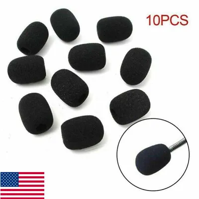 10Pcs Microphone Headset Grill Windscreen Sponge Foam Black Mic Cover USA • $1.46