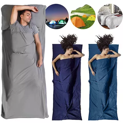 Silk Soft Sleeping Bag Liner Travel Sheet Camping Sleep Bag Prevent Dirty 220cm. • $19.99