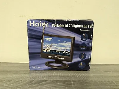 Haier HLT10 10.2'' DIGITAL Portable TV W/STAND Original Box Accessories Working  • $99.99