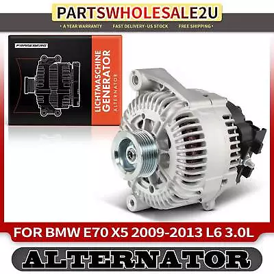 Alternator For BMW X5 2009-2013 3.0L 220 Amp 12 Volt Clockwise 6-Groove Pulley • $181.99