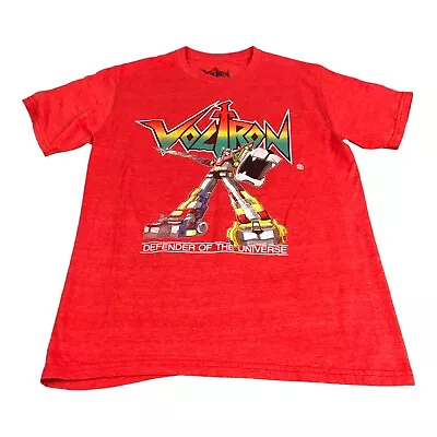 Voltron T-Shirt Men SMALL Solid Red Defender Of The Universe Robot Anime J23 • $8.88