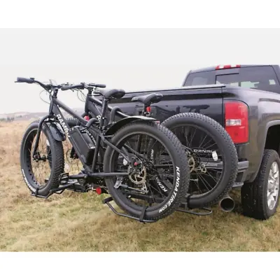 2 Fat Bike Rack Carrier Vehicle Mount Truck Hitch Heavy Duty Folding W/ Lock • $154.99