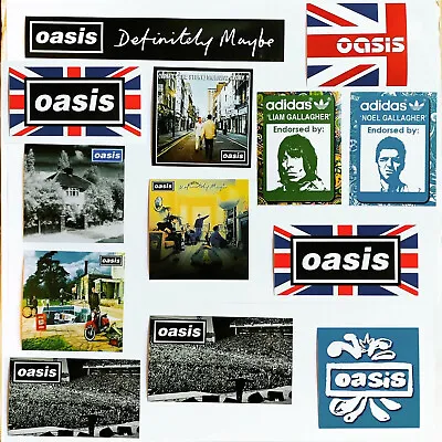 33 X Oasis Vinyl Stickers - Live Forever Manchester Party Decorations Wonderwall • £10.99