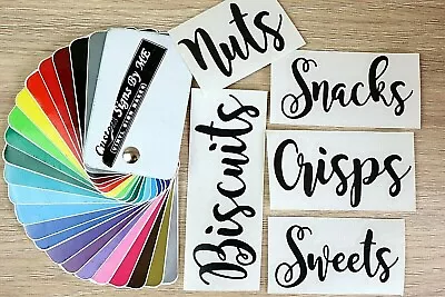 £1.88 • Buy Storage Jar Labels Stickers Snacks Biscuits Crisps Nuts Sweets Vinyl Decals Pers