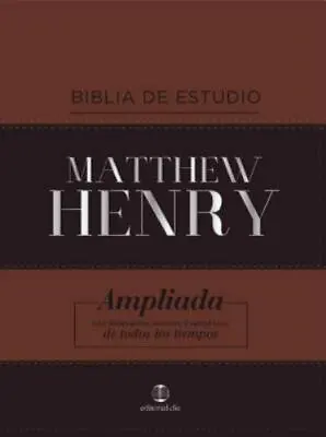 Rvr Biblia De Estudio Matthew Henry Leathersoft Clásica By Henry Matthew • $38.13