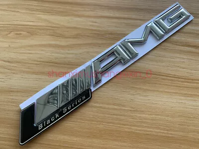 Black Chrome L AMG Letters Trunk Emblem Badge Sticker For Mercedes Benz AMG • $14.99