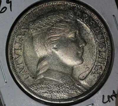 Beautifully Toned Uncirculated Latvia 1931 5 Lati Silver Coins! • $55