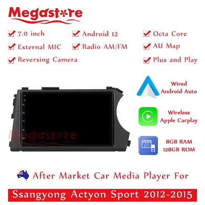 $719 • Buy 7  Car GPS Android 12 Carplay Auto Head Unit Stereo For Ssangyong Actyon Sport 