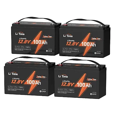 LiTime 1/2/3/4Pack 12V 100Ah TM LiFePO4 Lithium Battery W/ Low-Temp Protection • $299.99