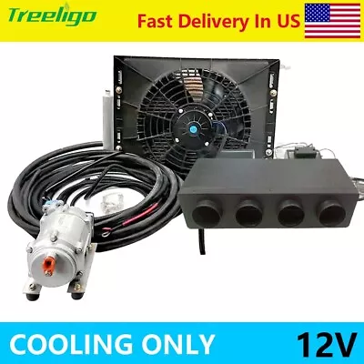 12V Car Air Conditioner Electric Underdash A/C Kit Compressor Cooling Universal • $616.39