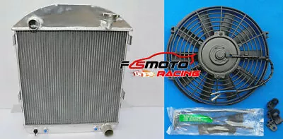 3 Row For Ford Chey Chevy Engine Model T-Bucket Grill Radiator +Fan 1924-1927 • $192