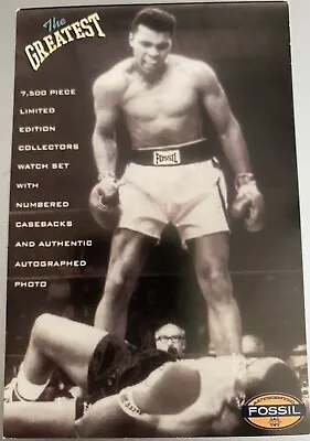 Vintage 1993 Advertising Postcard Muhammad Ali Fossil Watch Carson Pirie Scott • $12