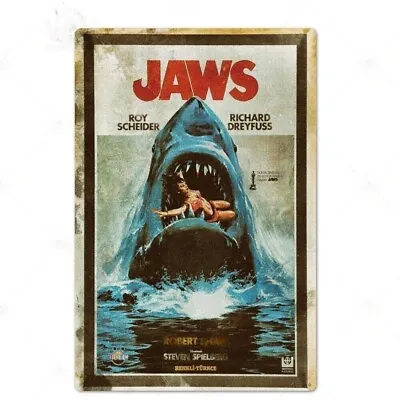 Jaws Retro Metal Sign Man Cave / Garage / Vintage / Bar / Pub A5 • £4.45