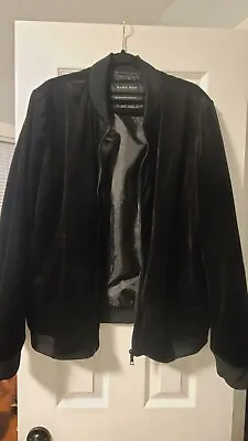 Rare Zara Men Black Microsuede Jacket Size Large • $35