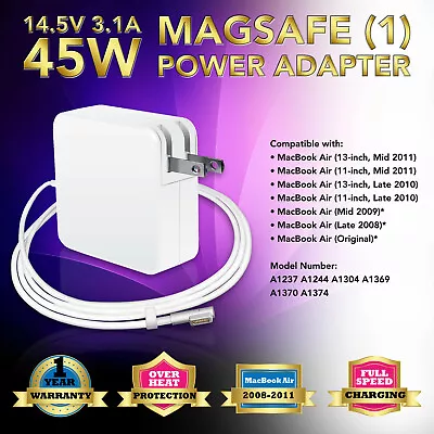 45W Charger Power Adapter For Apple A1374 MacBook Air 11  13  A1237  L-Tip • $13.95